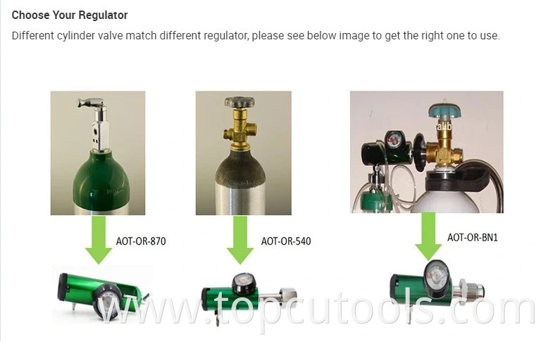 China Products Amercian Style Aluminum Oxygen Regulator